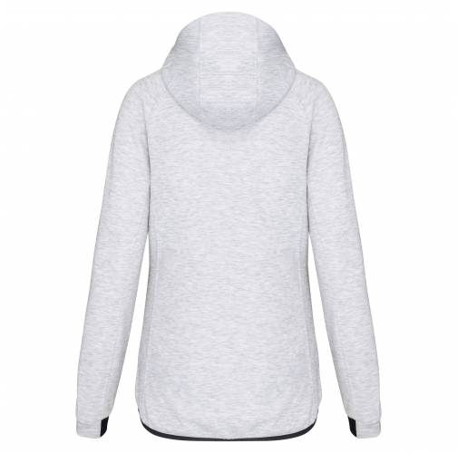 ash heather Chaqueta de chándal performance con capucha mujer