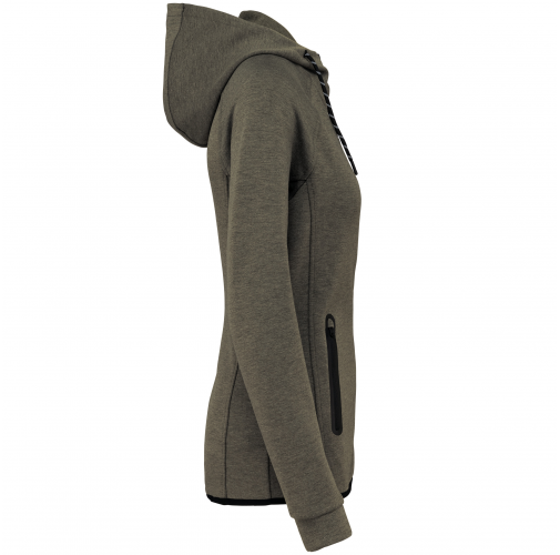 light khaki heather Chaqueta de chándal performance con capucha mujer