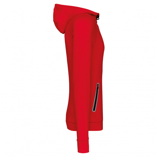 Sudadera deportiva capucha 1/4 cremallera unisex