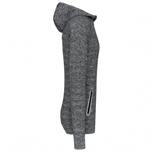 Sudadera deportiva capucha 1/4 cremallera unisex
