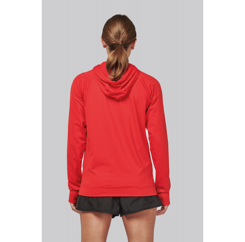 Sudadera deportiva capucha 1/4 cremallera unisex