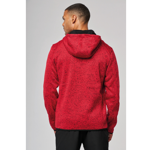 Chaqueta jaspeada con capucha hombre