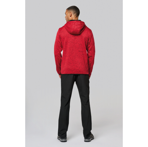 Chaqueta jaspeada con capucha hombre