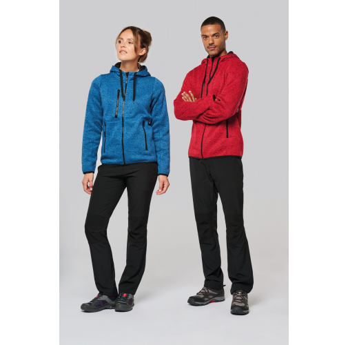 Chaqueta jaspeada con capucha hombre