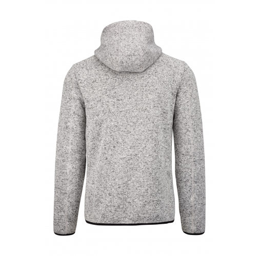 light grey melange Chaqueta jaspeada con capucha hombre