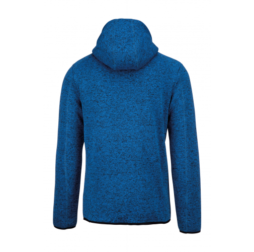light royal blue melange Chaqueta jaspeada con capucha hombre