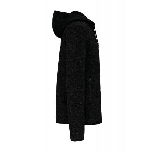 dark grey melange Chaqueta jaspeada con capucha hombre
