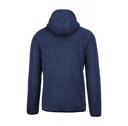 navy melange Chaqueta jaspeada con capucha hombre