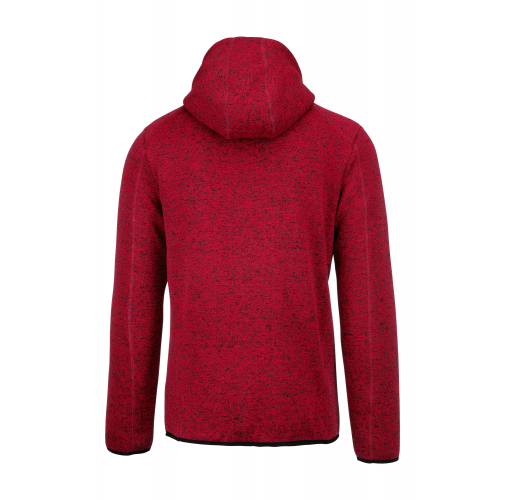 red melange Chaqueta jaspeada con capucha hombre