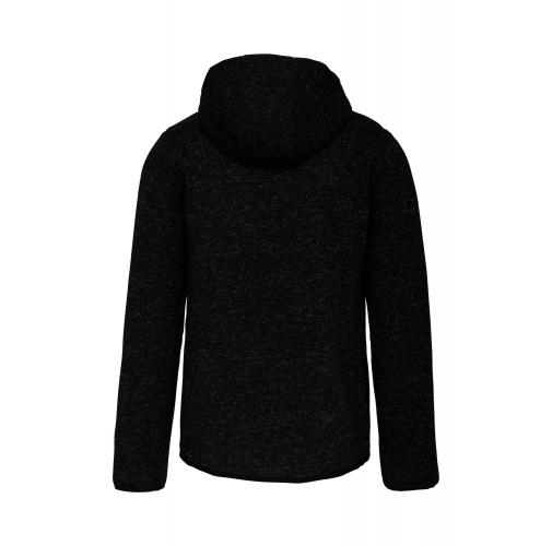 dark grey melange Chaqueta jaspeada con capucha mujer