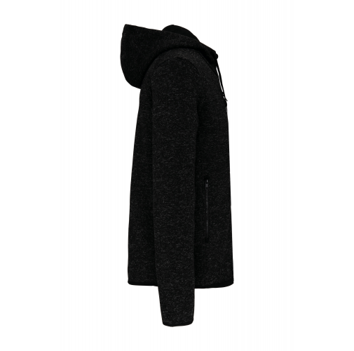 dark grey melange Chaqueta jaspeada con capucha mujer