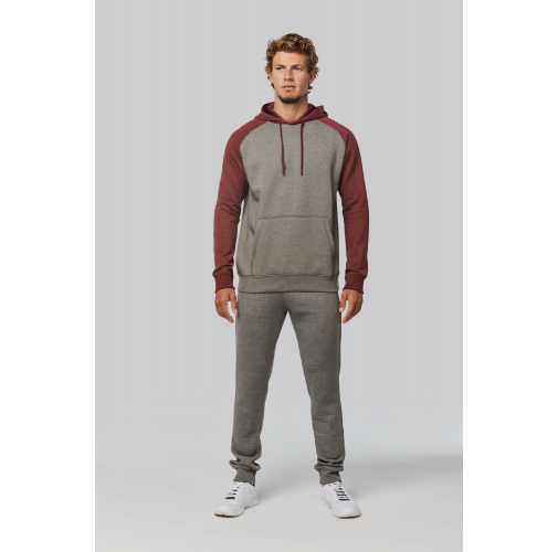 Sudadera bicolor con capucha adulto