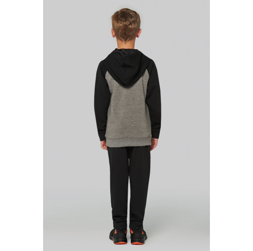 Sudadera bicolor con capucha para niños