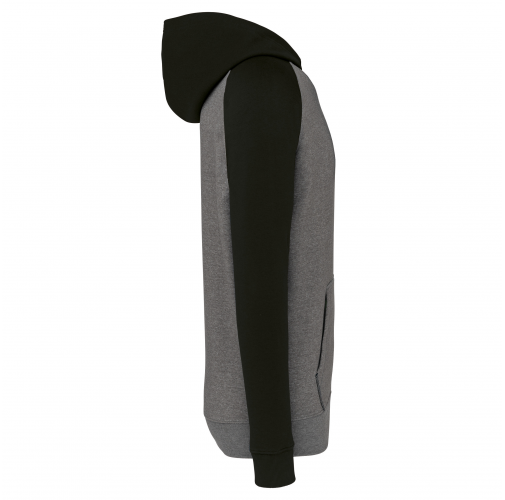 grey heather / black Sudadera bicolor con capucha para niños