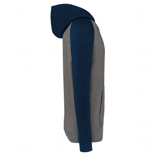 grey heather / sporty navy Sudadera bicolor con capucha para niños