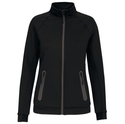 black Chaqueta cuello alto mujer