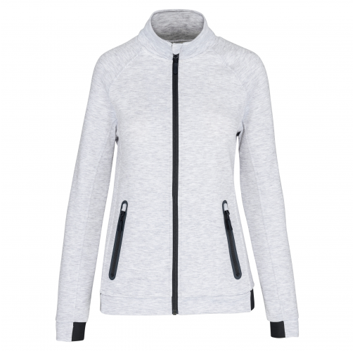 ash heather Chaqueta cuello alto mujer
