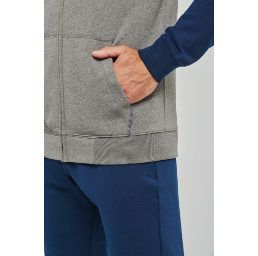 Chaqueta Bicolor con cremallera y capucha unisex