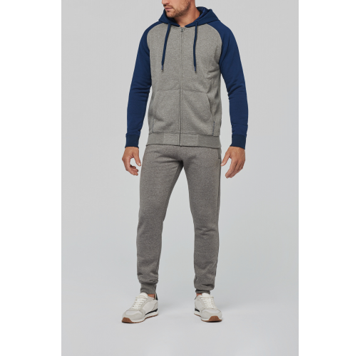 Chaqueta Bicolor con cremallera y capucha unisex