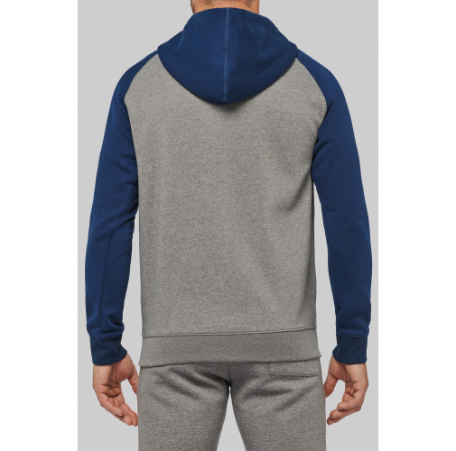 Chaqueta Bicolor con cremallera y capucha unisex