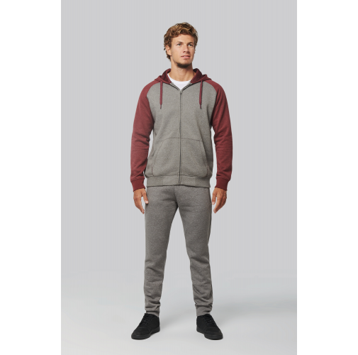Chaqueta Bicolor con cremallera y capucha unisex