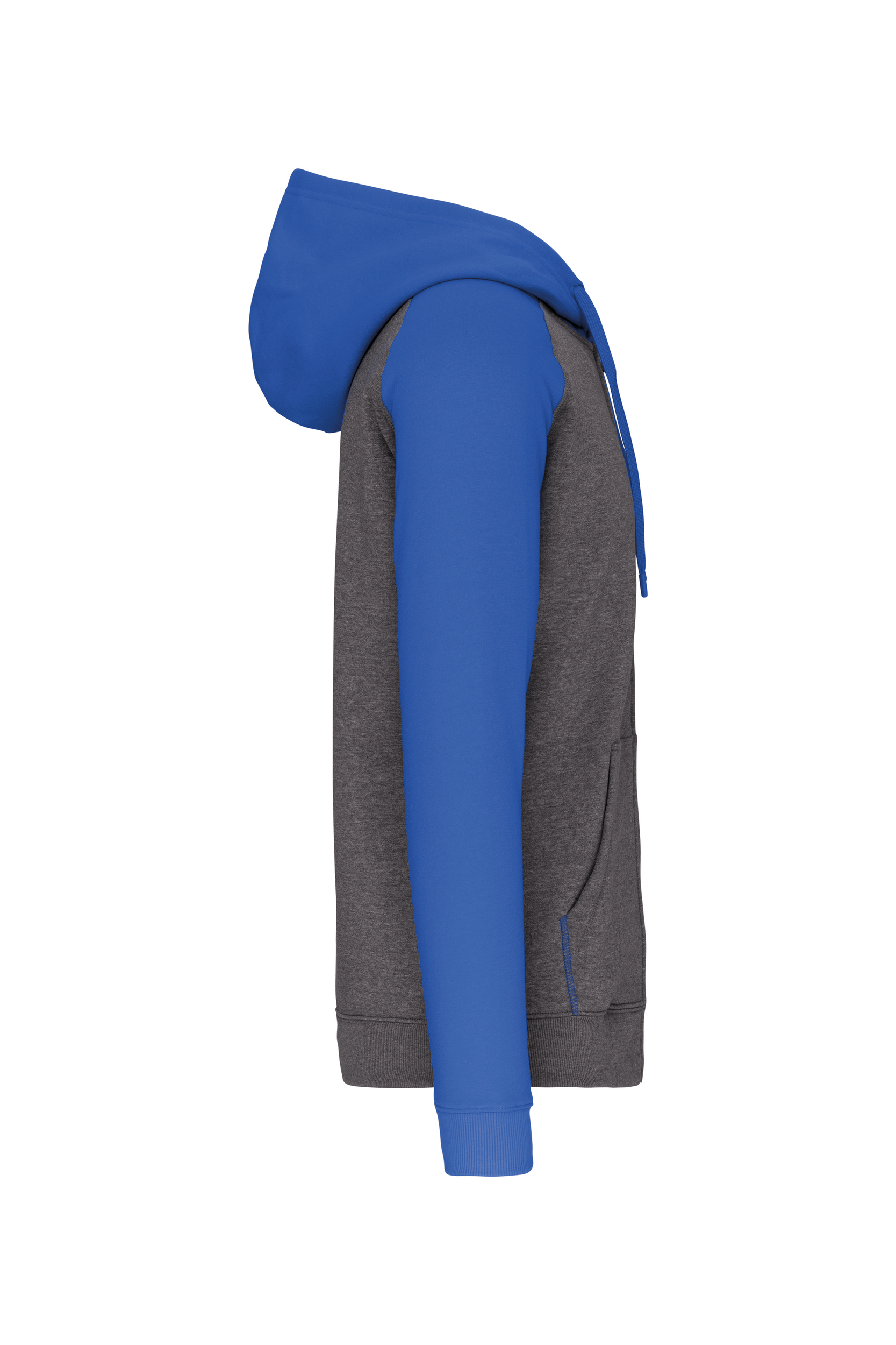 grey heather / black Chaqueta Bicolor con cremallera y capucha unisex