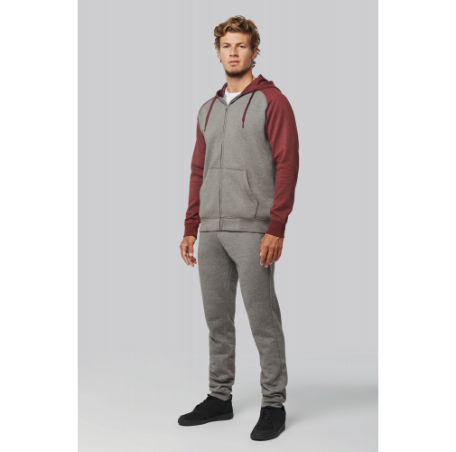 Chaqueta Bicolor con cremallera y capucha unisex