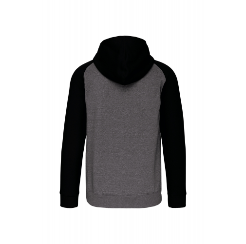 grey heather / black Chaqueta Bicolor con cremallera y capucha unisex