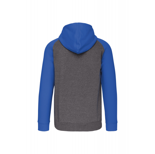 grey heather/sporty royal blue Chaqueta Bicolor con cremallera y capucha unisex