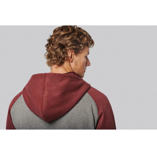 Chaqueta Bicolor con cremallera y capucha unisex