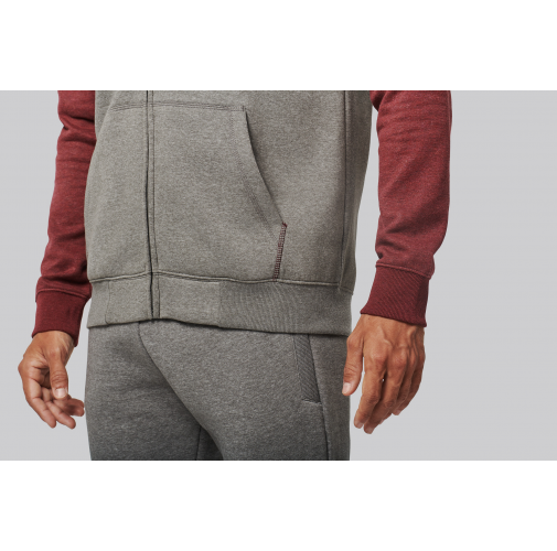Chaqueta Bicolor con cremallera y capucha unisex