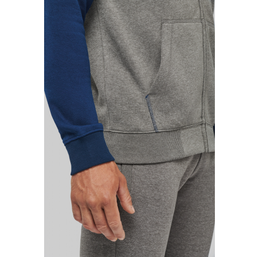 Chaqueta Bicolor con cremallera y capucha unisex