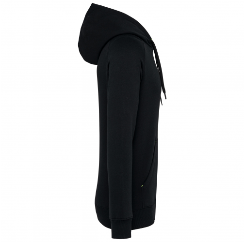 black Chaqueta cremallera y capucha - Unisex
