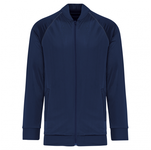sporty navy Chaqueta de deporte con cremallera y ribete - Unisex