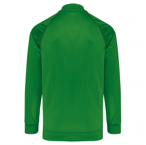 green Chaqueta de deporte con cremallera y ribete - Unisex