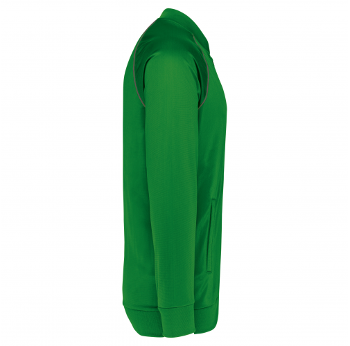 green Chaqueta de deporte con cremallera y ribete - Unisex