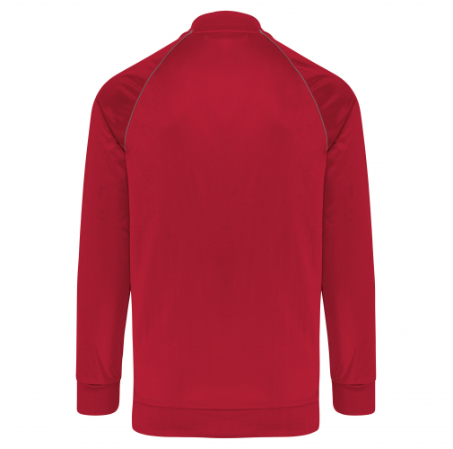 sporty red Chaqueta de deporte con cremallera y ribete - Unisex