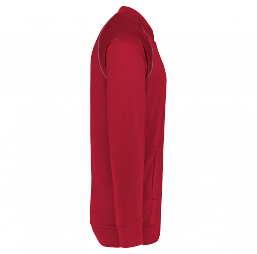 sporty red Chaqueta de deporte con cremallera y ribete - Unisex