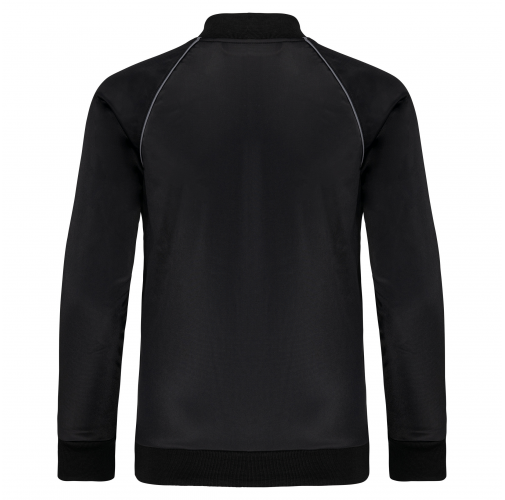 black Chaqueta de CHÁNDAL con cremallera y ribete niños