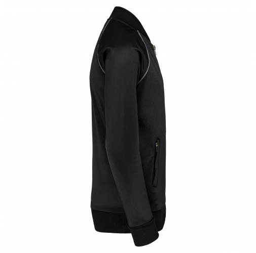 black Chaqueta de CHÁNDAL con cremallera y ribete niños