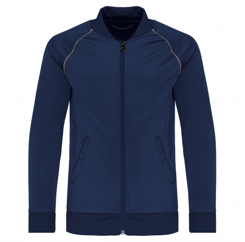 sporty navy Chaqueta de CHÁNDAL con cremallera y ribete niños