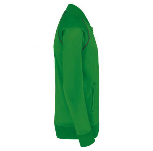 green Chaqueta de CHÁNDAL con cremallera y ribete niños