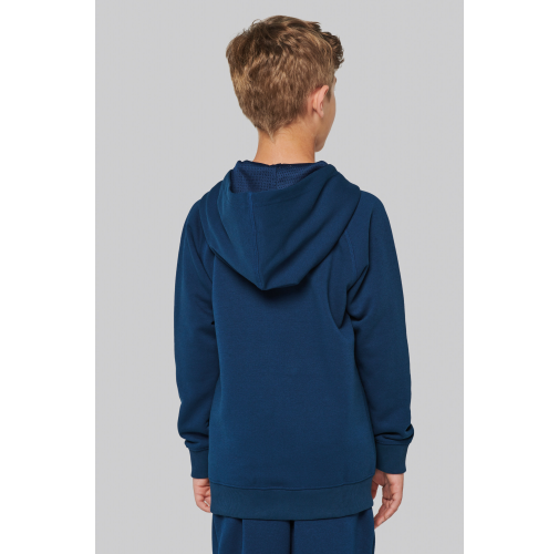 Chaqueta cremallera y capucha infantil