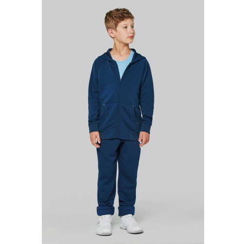 Chaqueta cremallera y capucha infantil