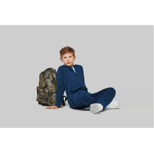 Chaqueta cremallera y capucha infantil