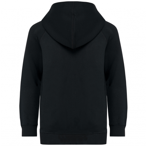 black Chaqueta cremallera y capucha infantil