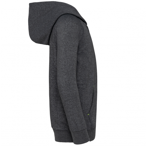 dark grey heather Chaqueta cremallera y capucha infantil