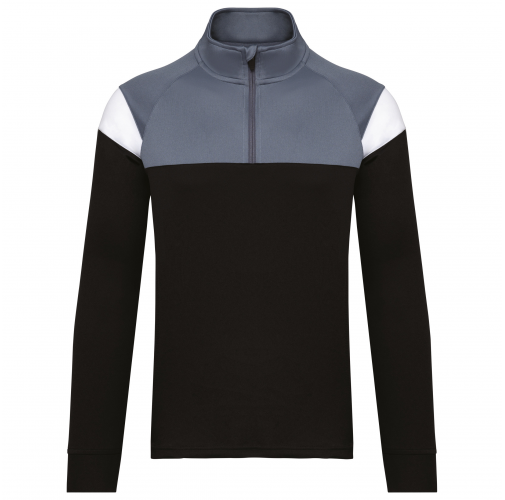 black / sporty grey Sudadera de entrenamiento 1/4 de cremallera unisex