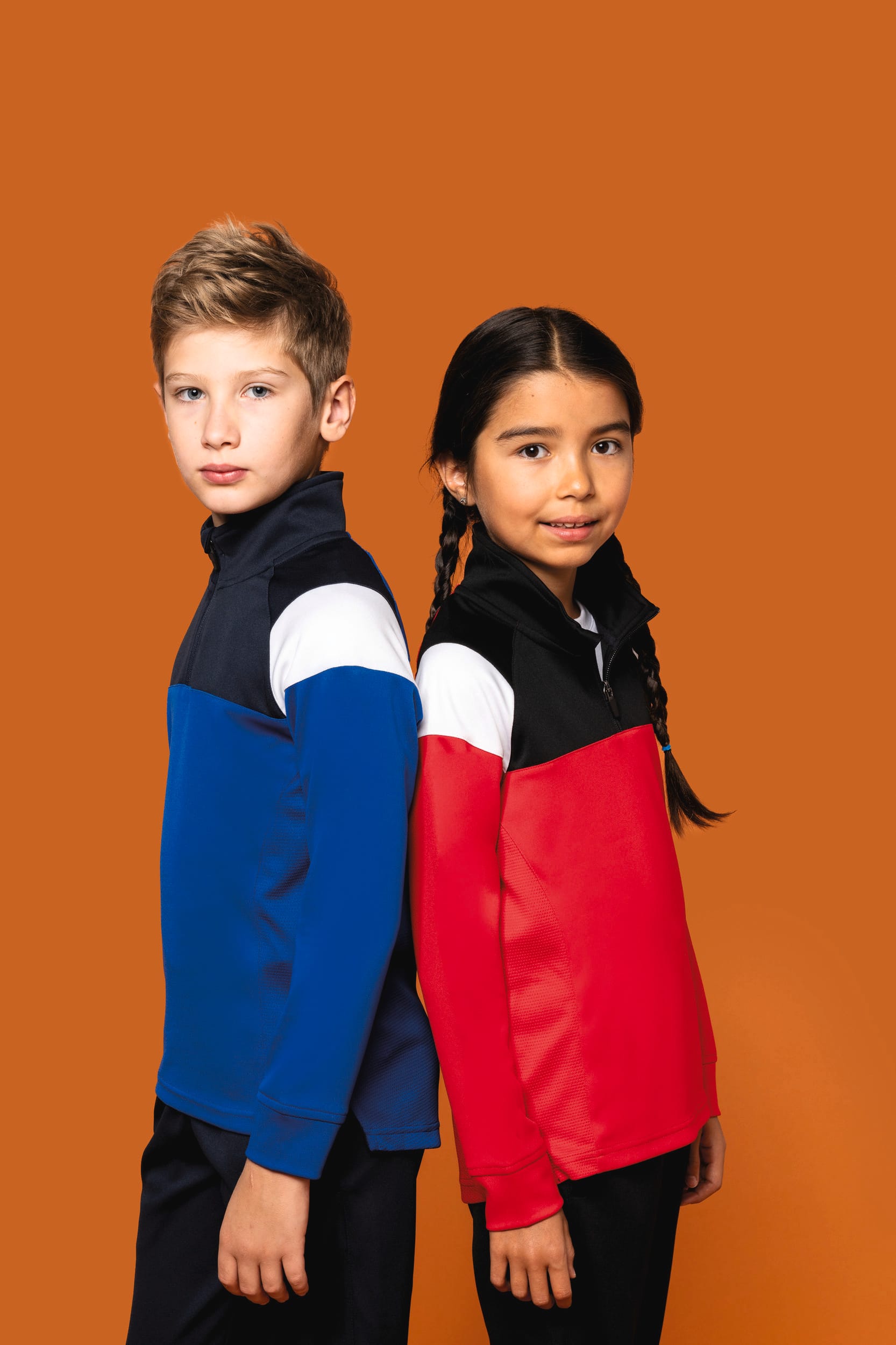 Sudadera de entrenamiento 1/4 de cremallera infantil