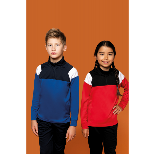 Sudadera de entrenamiento 1/4 de cremallera infantil